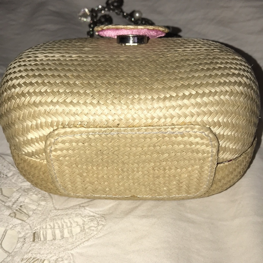 Donna Dixon Natural Straw Mini Handbag - Picture 7 of 8